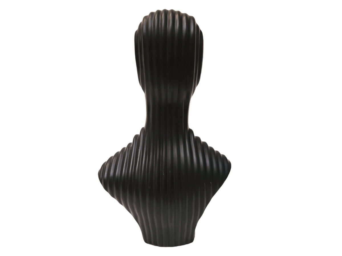 Figura decorativa de ceramica Head black 18x10x31 cm