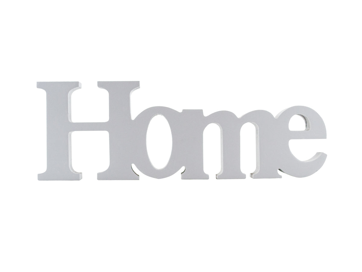Letras de madera gris home 28x9.5x2.5 cm