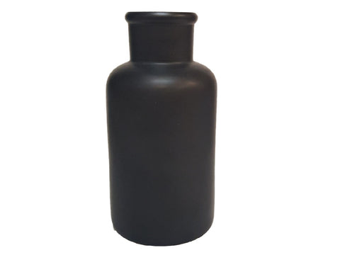 Jarron cuello alto negro set x 2 10x21 cm