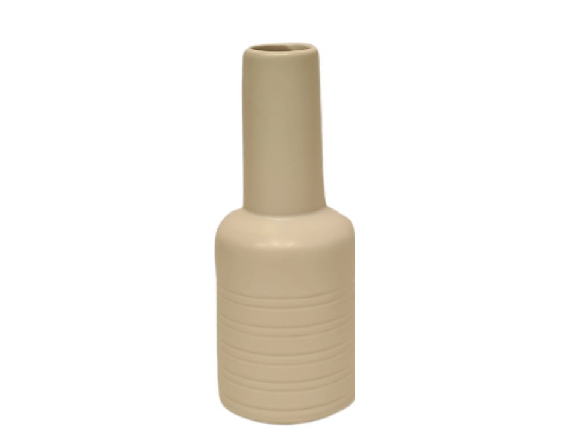 Jarron ceramica Circle blanco large 25x10 cm