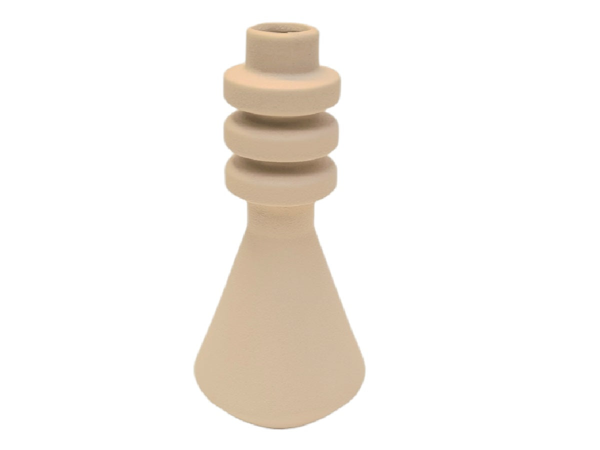 Jarron ceramica essay blanco hueso large 22x10 cm