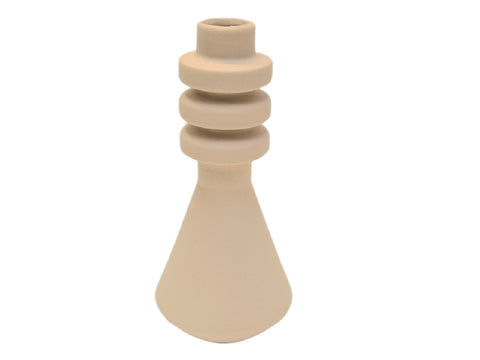 Jarron ceramica essay blanco hueso large 22x10 cm