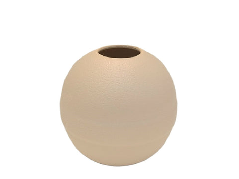 Jarron ceramica ball blanco hueso 12 cm