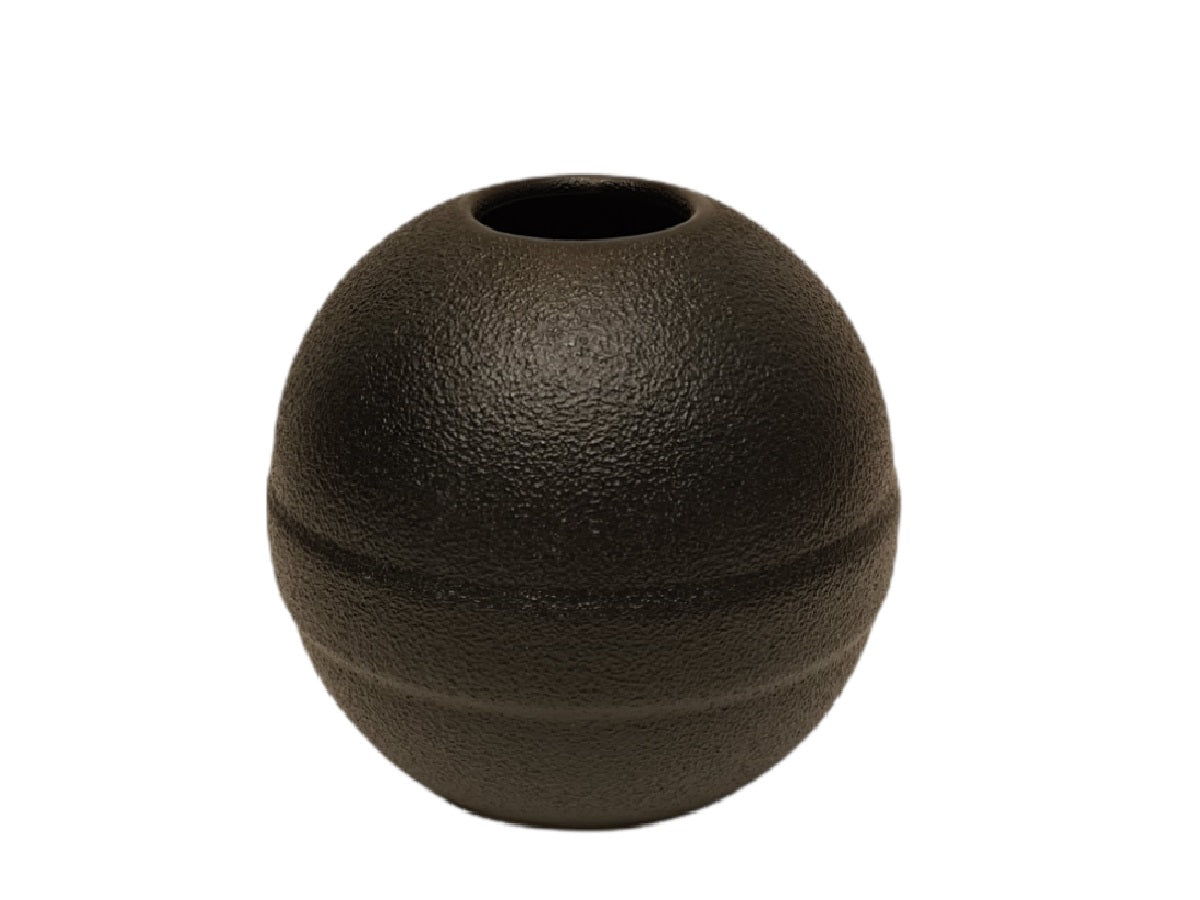 Jarron ceramica ball negra large 12 cm