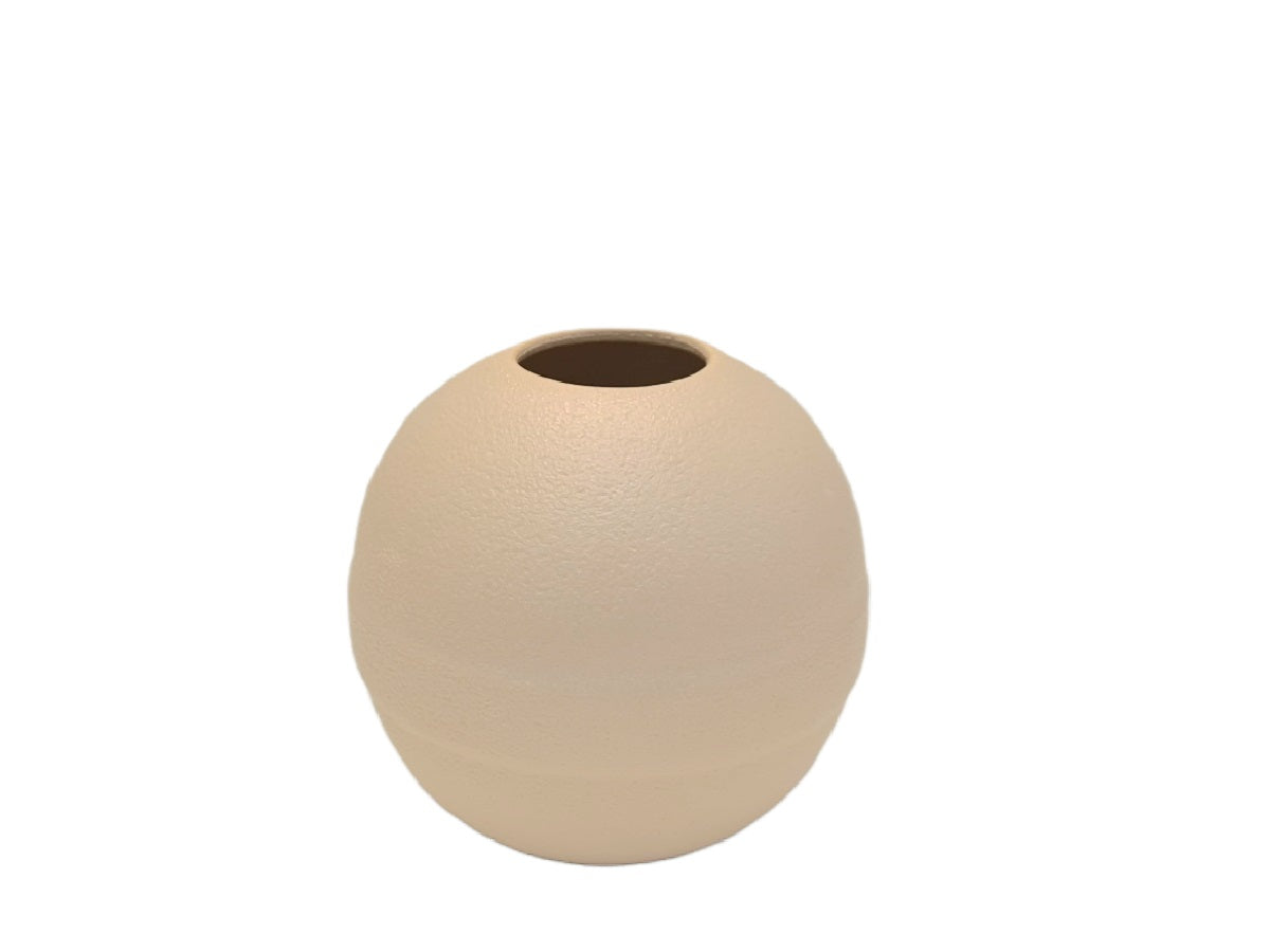 Jarron ceramica ball blanco hueso small 10 cm