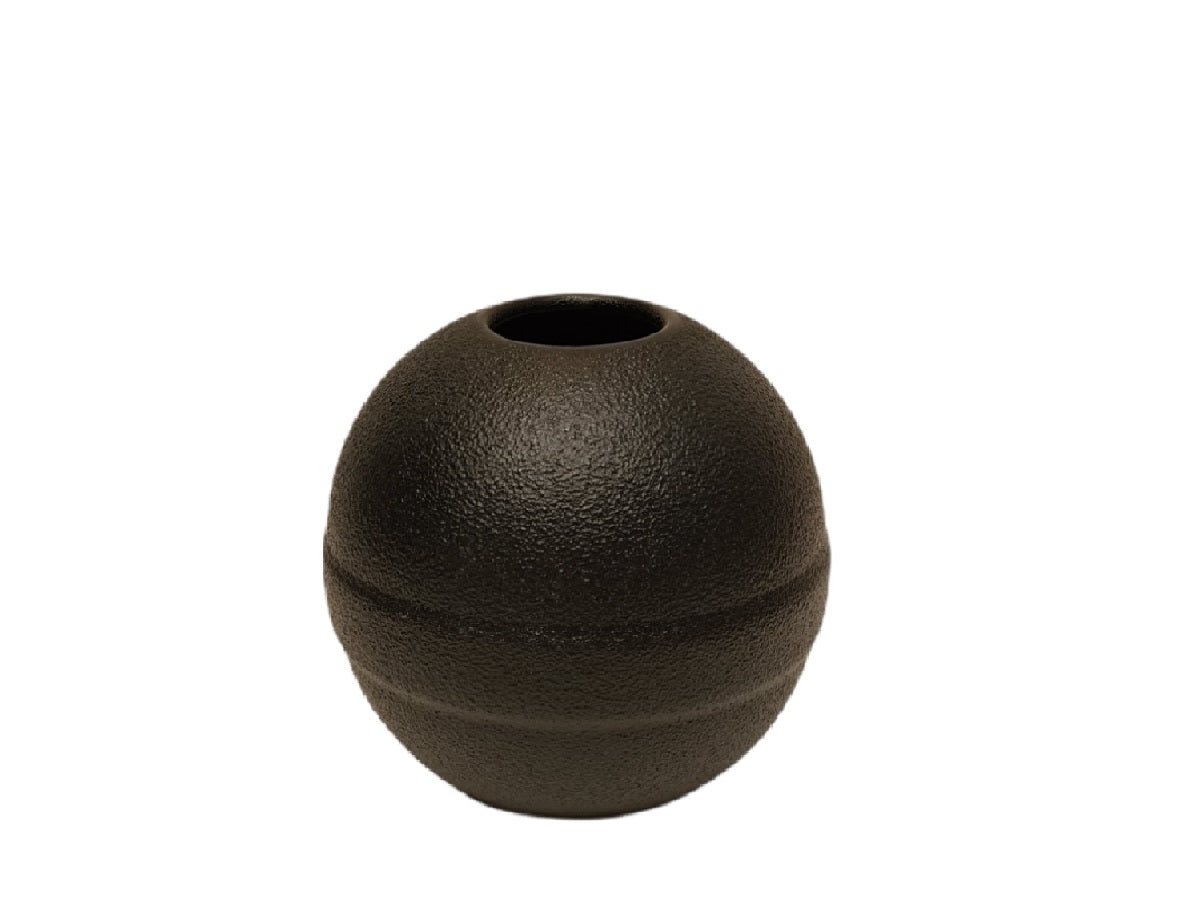 Jarron ceramica ball negra small 10 cm