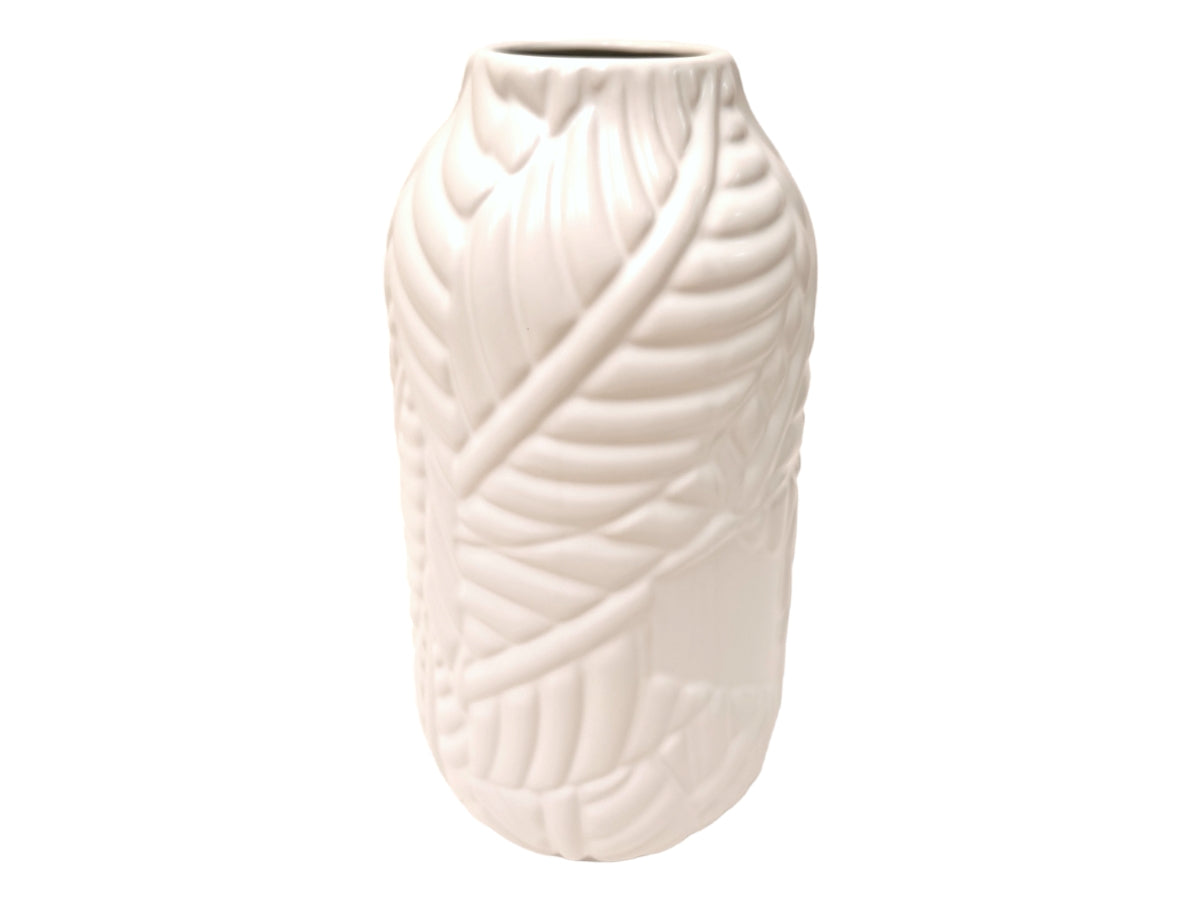 Jarron ceramica luxy white 13x13x26 cm