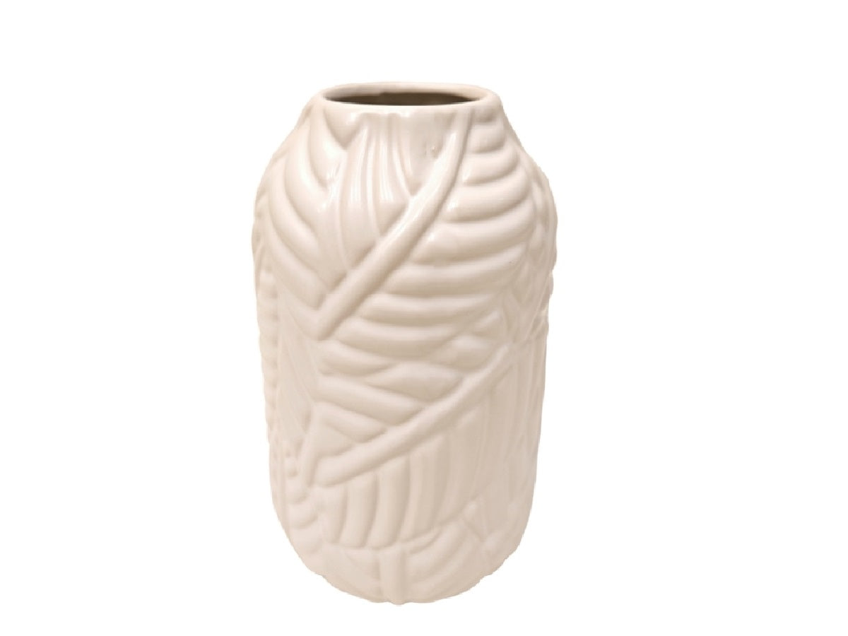 Jarron ceramica luxy white 11x11x19 cm