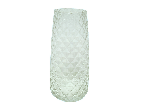 Florero de vidrio kensington transparente 7x22 cm