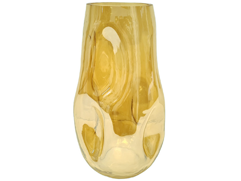 Florero de vidrio geminia ambar large 10x28 cm