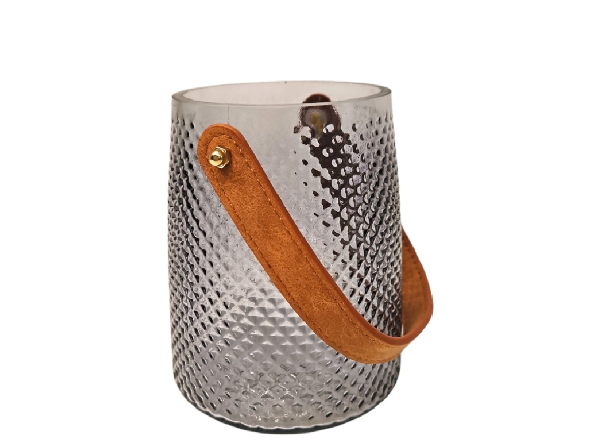 Florero vidrio black Handle 15x16cm