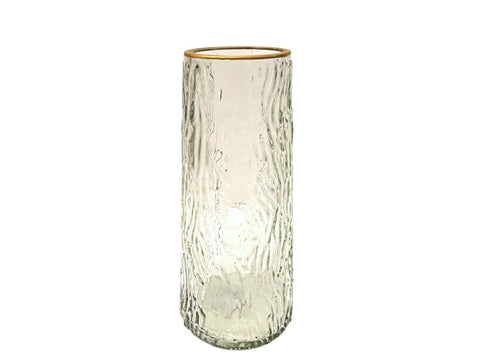 Florero vidrio Selvatic transparente 10x22cm