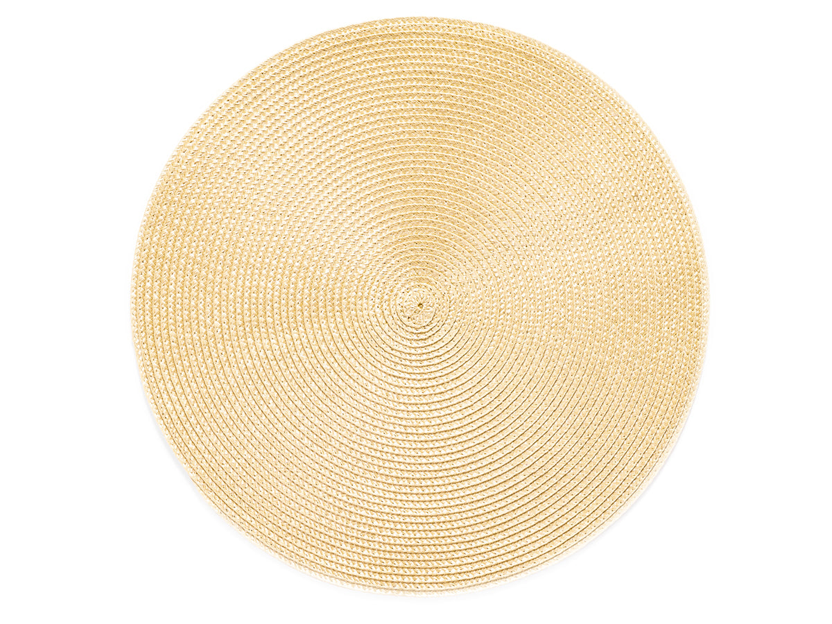 Individual de pp claro circular set x 6 38 cm