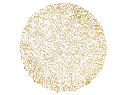 Individual circular gold de pvc Set x 6 38 cm