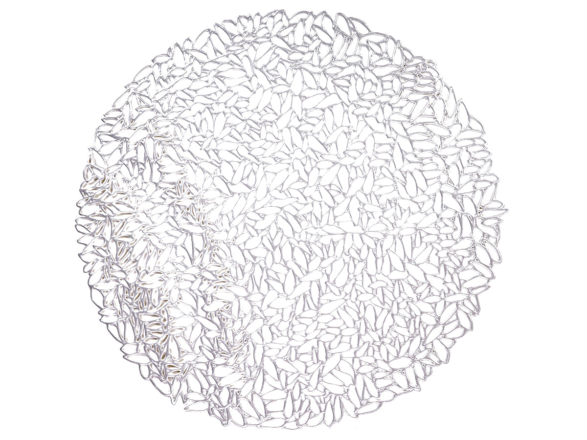 Individual circular silver de pvc Set x 6 38 cm