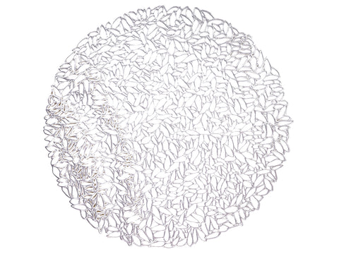 Individual circular silver de pvc Set x 6 38 cm