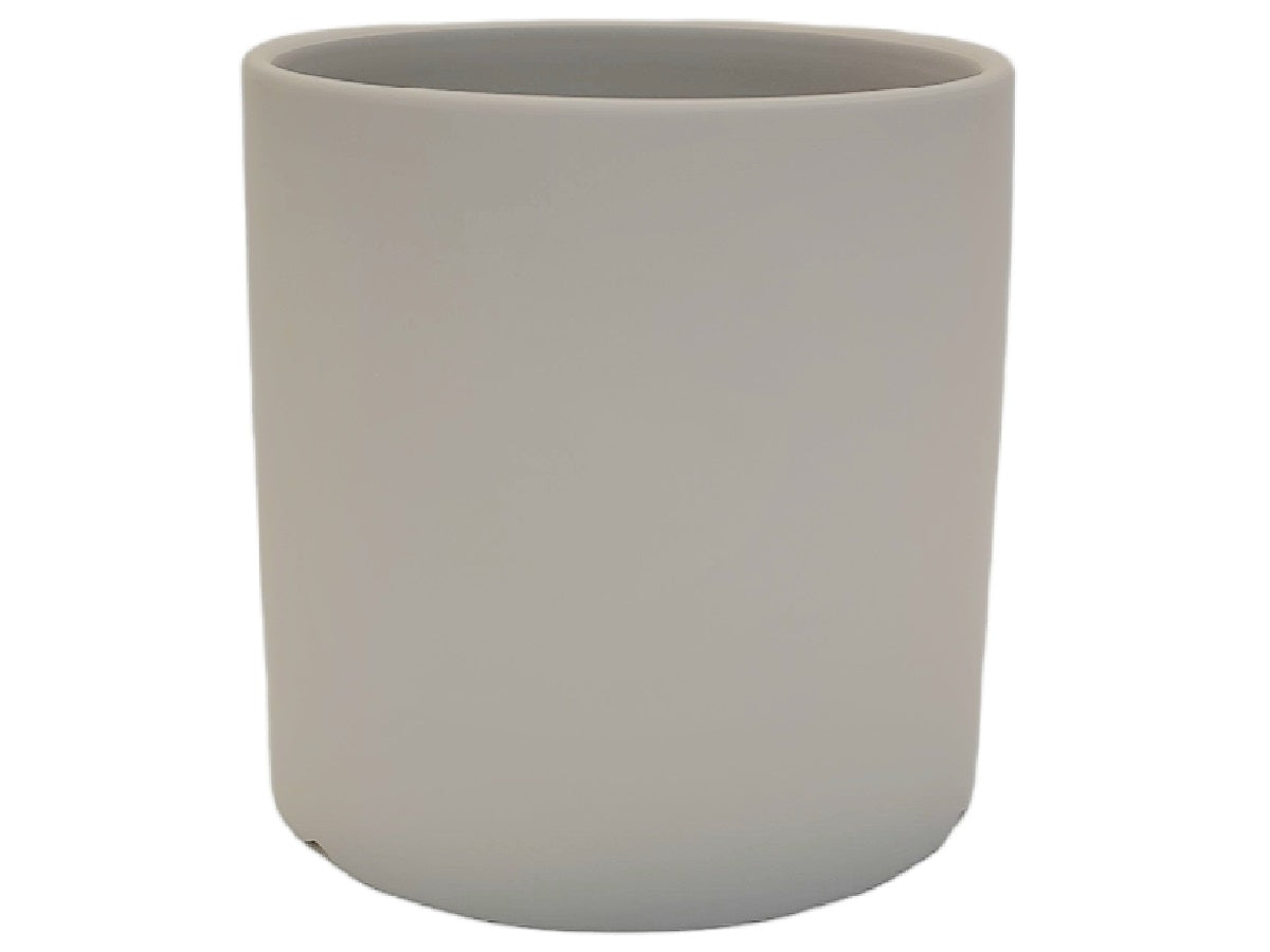 Maceta de ceramica soft gris 14x14cm