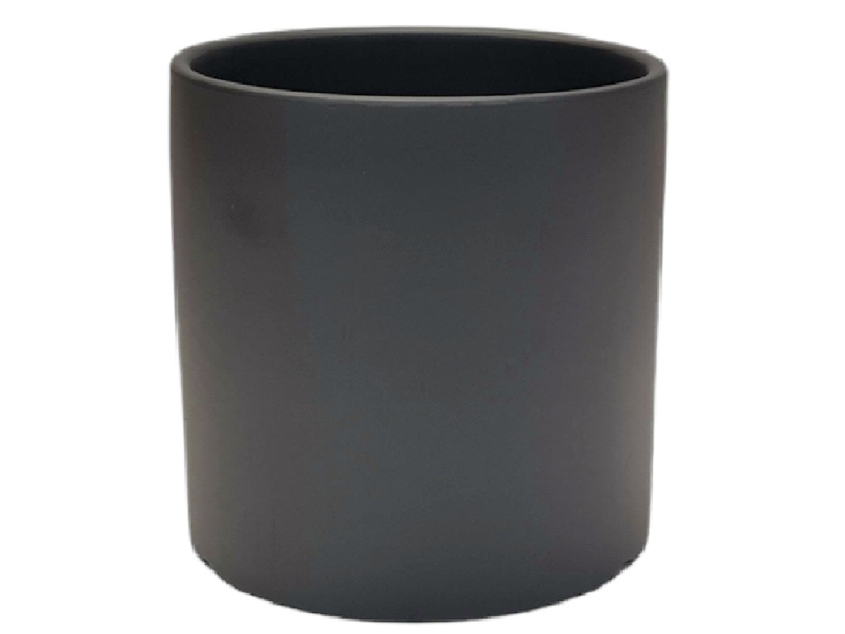 Maceta de ceramica soft negra 14x14cm
