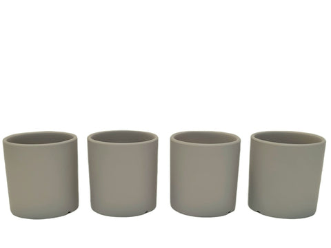 Maceta de ceramica soft gris Set x 4 7x8cm