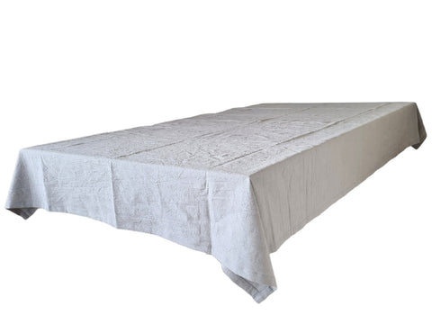 Textil Mantel de tusor gris perla 2.2x1.5 m