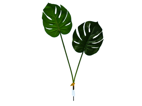 Planta artificial monstera con 2 hojas Set x 2 64 cm
