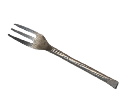 Linea metalica tenedor plateado tronco set x 4 12 cm